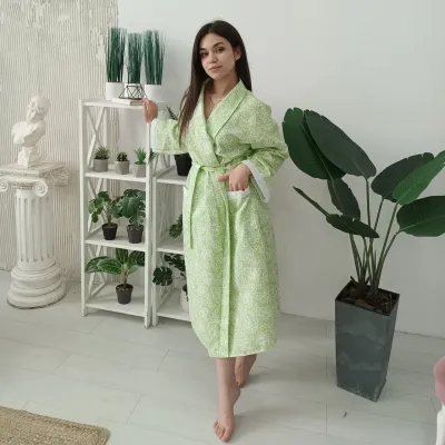 Вафельний халат Luxyart Кімоно розмір (54-56) XL 100% бавовна (LUX-114) Вафельний халат Luxyart Кімоно розмір (54-56) XL 100% бавовна (LUX-114)