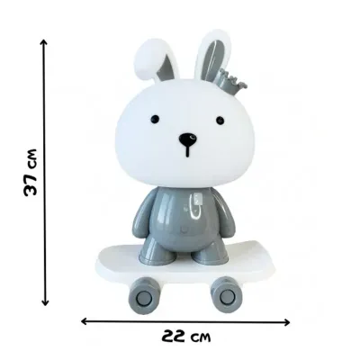 Ночник детский Зайчик на скейте Mega Zayka MGZ-1407 (Grey)