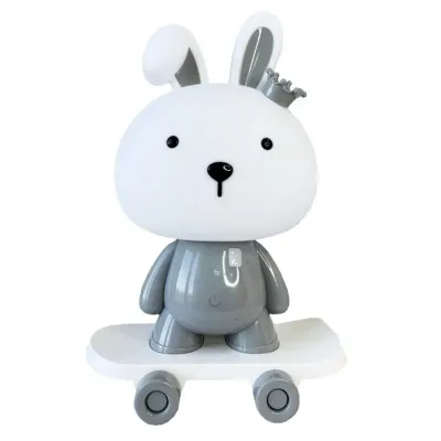 Ночник детский Зайчик на скейте Mega Zayka MGZ-1407 (Grey)