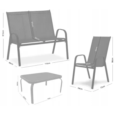 Комплект садовой мебели Garden Line SOFA Black