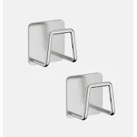Гачок для кухні з нержавіючої сталі тримач ANbeauty 2 шт Silver (AN0103391)