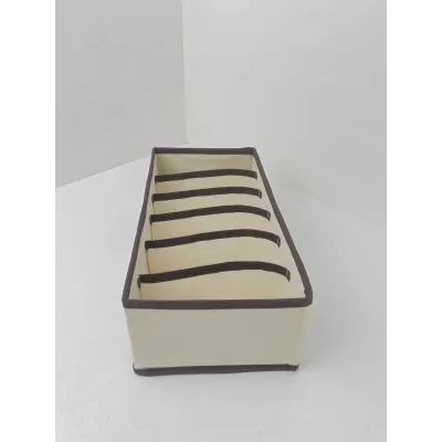 Органайзер тканинний в шафу для зберігання 6 комірок ANbeauty Beige (AN0103408) Органайзер тканинний в шафу для зберігання 6 комірок ANbeauty Beige (AN0103408)
