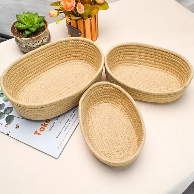 Набір із 3 плетених кошиків для зберігання ANbeauty Beige (AN0103413)