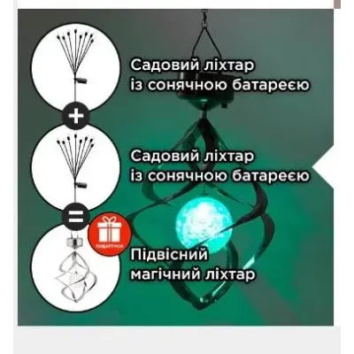 Набор фонарей для сада №7 UKC 35х15 см Серебряный (id_1327)