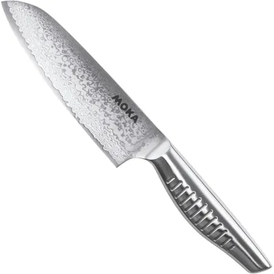 Нож кухонный Сантоку 150 мм Suncraft Moka Damascus (DMK-102)