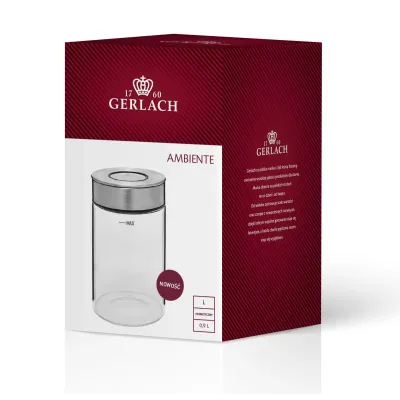 Контейнер зі сталевою кришкою Gerlach Ambiente 900 мл (5901035503809)