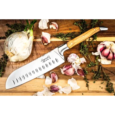 Кухонный нож Сантоку 170 мм Laguiole Luxury Line (SantOlijfLag)