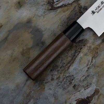 Кухонный нож Сантоку 170 мм Satake Kenta Walnut (808-026)
