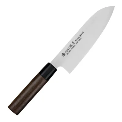 Кухонный нож Сантоку 170 мм Satake Kenta Walnut (808-026)