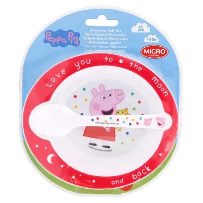 Дитячий набір тарілка та ложка Stor Peppa Pig (13478)