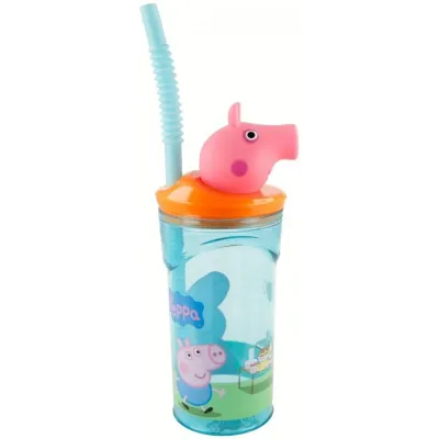 Склянка для дітей з трубочкою 360 мл Stor Peppa Pig (48666)