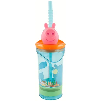 Склянка для дітей з трубочкою 360 мл Stor Peppa Pig (48666)