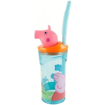 Склянка для дітей з трубочкою 360 мл Stor Peppa Pig (48666)