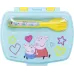Ланч-бокс детский с ложкой и вилкой Stor Peppa Pig (13909)
