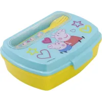 Ланч-бокс дитячий з ложкою та виделкою Stor Peppa Pig (13909)
