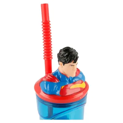 Стакан для детей с трубочкой 360 мл Stor Superman (93058)
