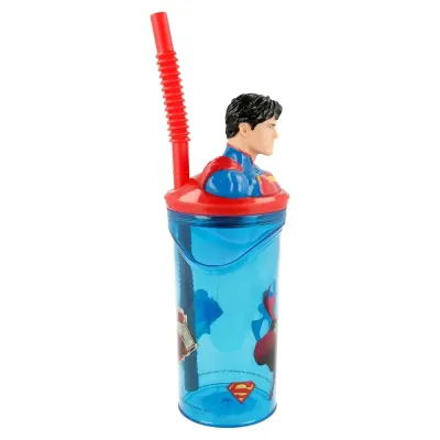 Стакан для детей с трубочкой 360 мл Stor Superman (93058)