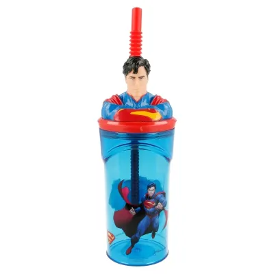 Стакан для детей с трубочкой 360 мл Stor Superman (93058)