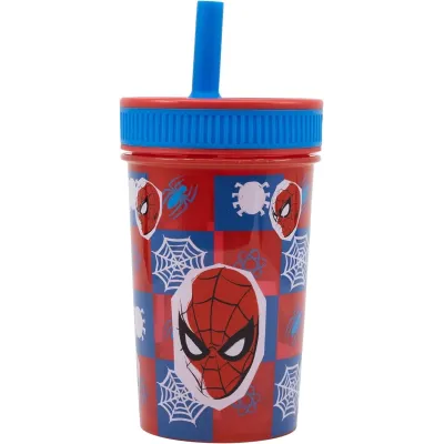 Стакан для детей с силиконовой трубочкой 465 мл Stor Spider-Man (74786)