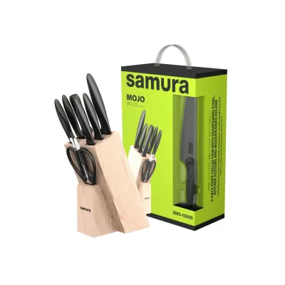 Набор ножей Samura Mojo 8 предметов Черный (SMJ-0280B) Набор ножей Samura Mojo 8 предметов Черный (SMJ-0280B)