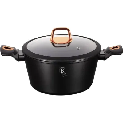 Каструля із кришкою 24 см 4,1 л Berlinger Haus Black Rose Collection (BH-1642N)