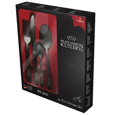 Набор столовых приборов Berlinger Haus Collection 24 предмета Black (BH-3077) Набор столовых приборов Berlinger Haus Collection 24 предмета Black (BH-3077)