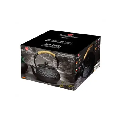 Чайник чавунний 1,2 л Berlinger Haus Black Silver Collection (BH-7801) Чайник чавунний 1,2 л Berlinger Haus Black Silver Collection (BH-7801)