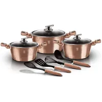 Набор посуды 10 предметов Berlinger Haus Metallic Line Rose Gold Edition (BH-6151)