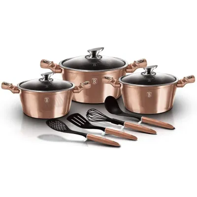 Набор посуды 10 предметов Berlinger Haus Metallic Line Rose Gold Edition (BH-6151)