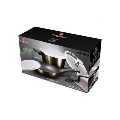 Набір посуду 5 предмета Berlinger Haus Metallic Line Shiny Black Edition (BH-6616)