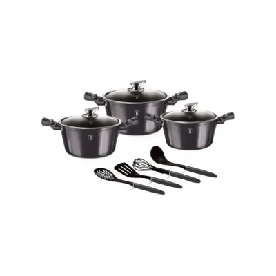 Набор посуды 10 предметов Berlinger Haus Metallic Line Carbon Pro Edition (BH-6919)