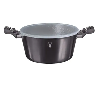Каструля з кришкою 30 см 8 л Berlinger Haus Metallic Line Carbon Pro Edition (BH-6924)