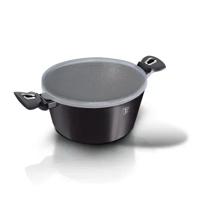 Каструля з кришкою 30 см 8 л Berlinger Haus Metallic Line Carbon Pro Edition (BH-6924)