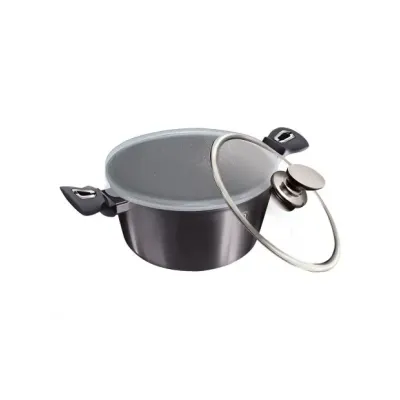 Каструля з кришкою 30 см 8 л Berlinger Haus Metallic Line Carbon Pro Edition (BH-6924)