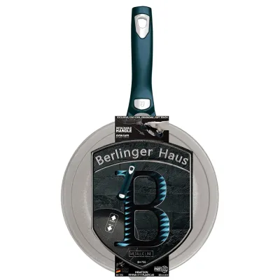 Сковорода з рукояткою 24 см Berlinger Haus Metallic Line Aquamarine Edition (BH-7155)