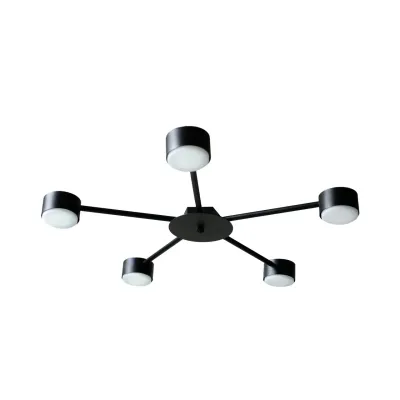 Люстра потолочная MSK Electric Space 5 плафонов GX53 Черный NL 8040-5 BK