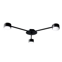 Люстра стельова MSK Electric Space 3 плафони GX53 Чорний NL 8040-3 BK
