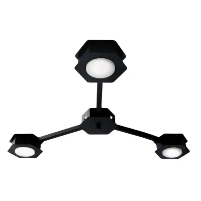 Люстра стельова MSK Electric Space на 3 плафони GX53 Чорний NL 13040-3 BK