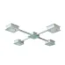 Люстра стельова MSK Electric Space 4 плафони GX53 NL 12040-4 WH Білий
