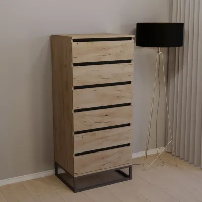 Комод Тиса Мебель 412 Дуб Тахо 126x45x60 см