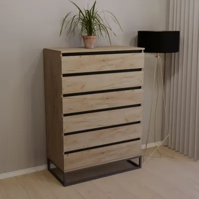 Комод Тиса Мебель 404 Дуб Тахо 126x45x90 см