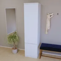 Шафа-Пенал Тиса Мебель ШС-204 Білий 205x50x50 см