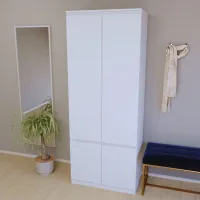Шафа-Пенал Тиса Мебель ШС-210 Білий 205x50x80 см