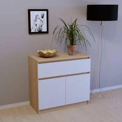 Тумба приліжкова Тиса Мебель ТП-208 Тахо Білий 75x40x80 см
