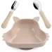 Набір дитячого посуду 2Life Y24 тарілка Білка та прибори Бежевий (v-12103)