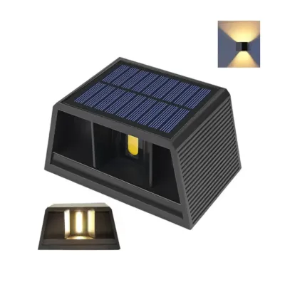 Настенный светодиодный уличный фонарь с солнечной панелью Double Light HS-8032/9057 Настенный светодиодный уличный фонарь с солнечной панелью Double Light HS-8032/9057