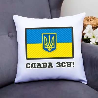 Подушка декоративна Кавун Прапор України. Тризуб. Слава ЗСУ 40x40 см (П000808)