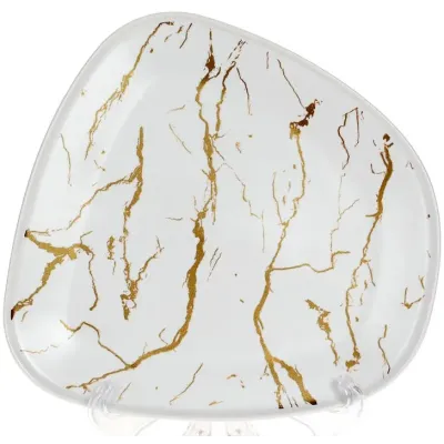 Порцелянова тарілка BonaDi Esmalte de Marmol blanco 23.5 см Білий DP186170