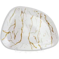 Блюдо BonaDi Esmalte de Marmol blanco 30.5х24х2 см Біло-золотий DP186200 Блюдо BonaDi Esmalte de Marmol blanco 30.5х24х2 см Біло-золотий DP186200