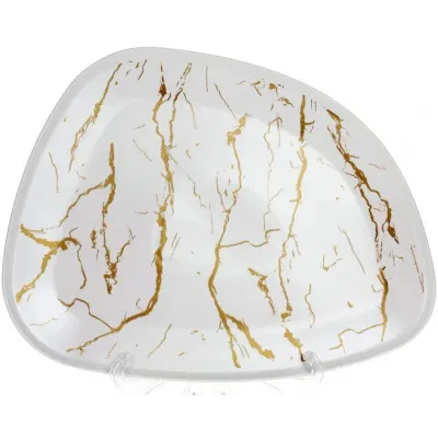 Блюдо BonaDi Esmalte de Mаrmol blanco 30.5х24х2 см Бело-золотой DP186200
